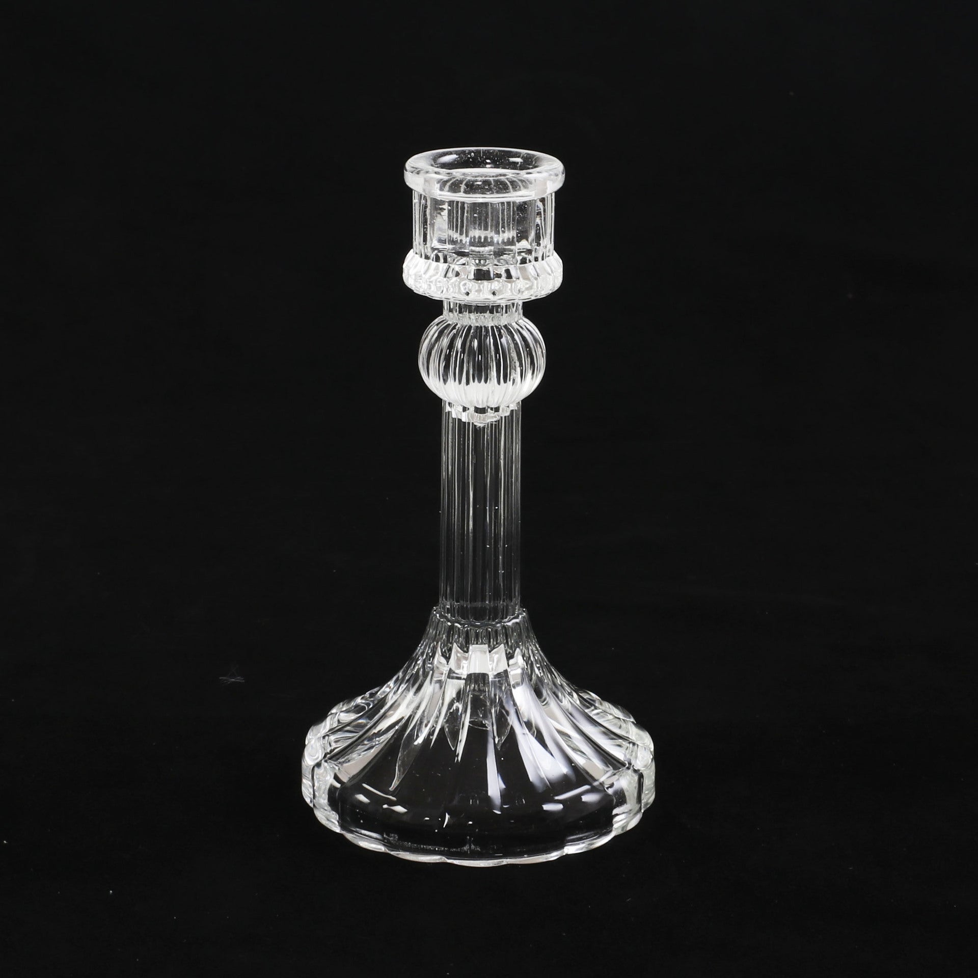 Vintage glass candlestick decoration two pieces
