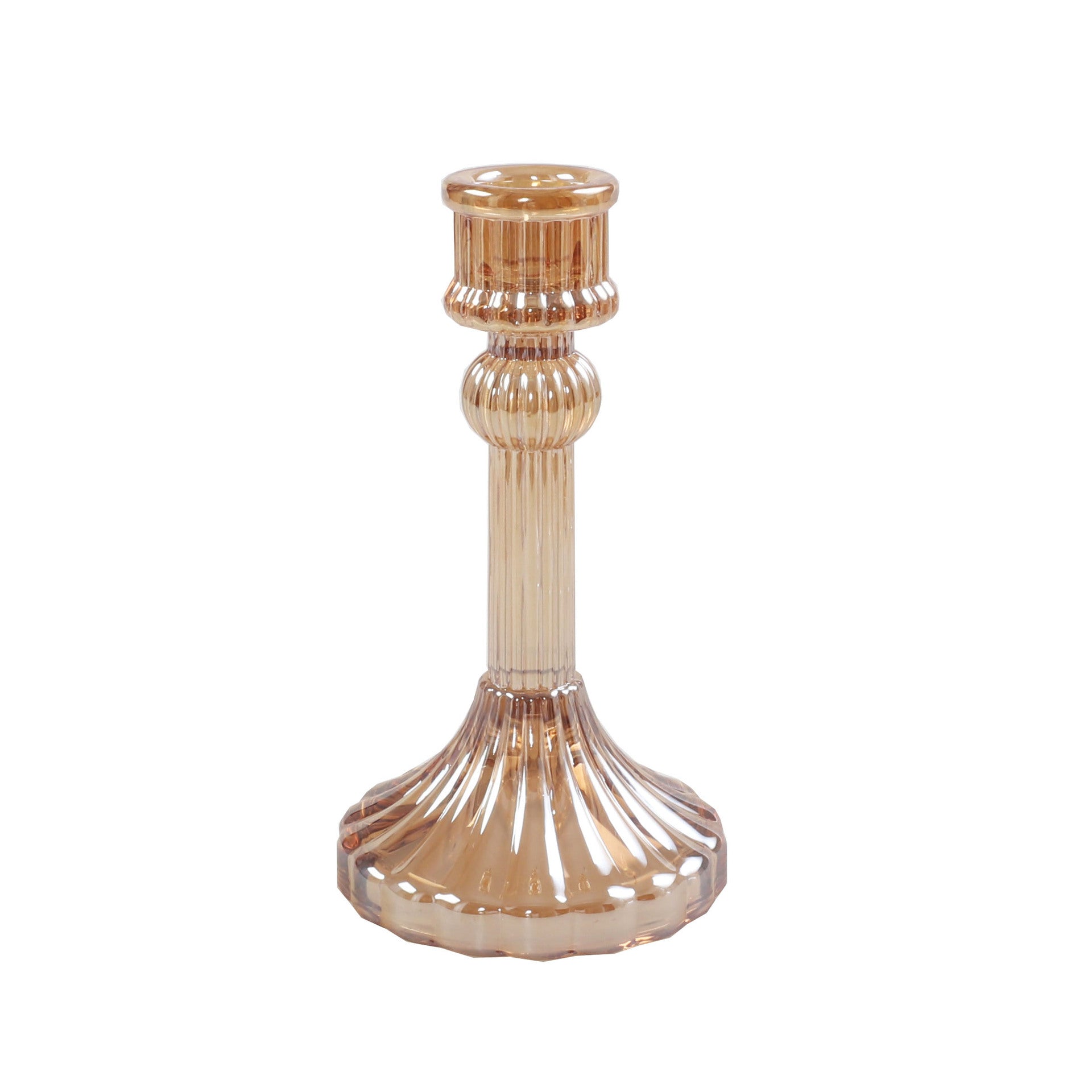Vintage glass candlestick decoration two pieces