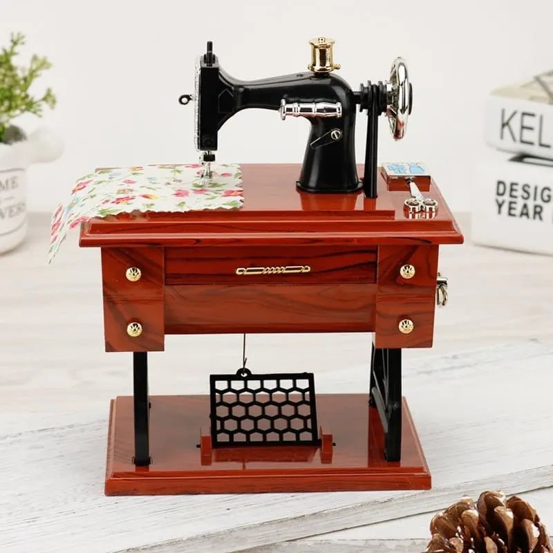 💖Mother's Day Sale💖🔥Hot Sale🔥🎉- Wood Mini Sewing Machine Music Box
