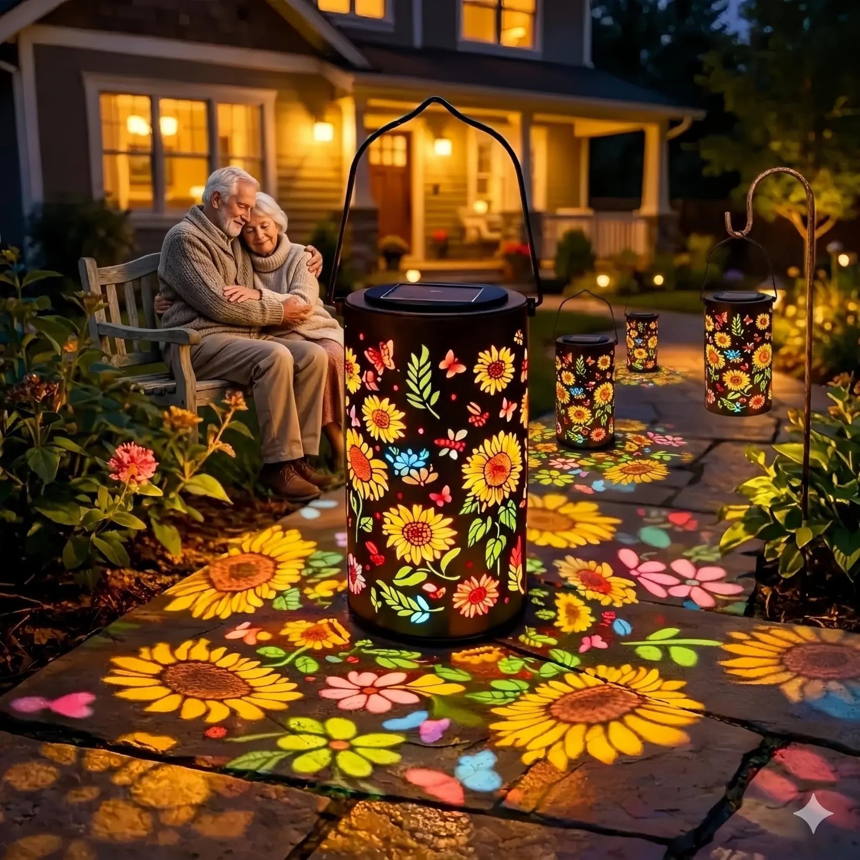 🔥HOT-💖50% Off 💐Solar Sunflower Garden Lantern🌼