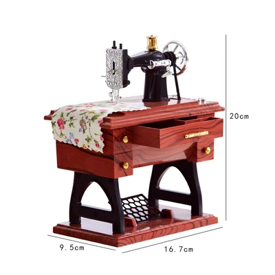 💖Mother's Day Sale💖🔥Hot Sale🔥🎉- Wood Mini Sewing Machine Music Box