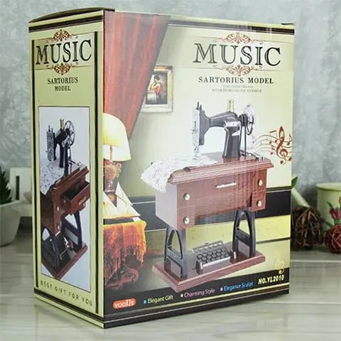 💖Mother's Day Sale💖🔥Hot Sale🔥🎉- Wood Mini Sewing Machine Music Box