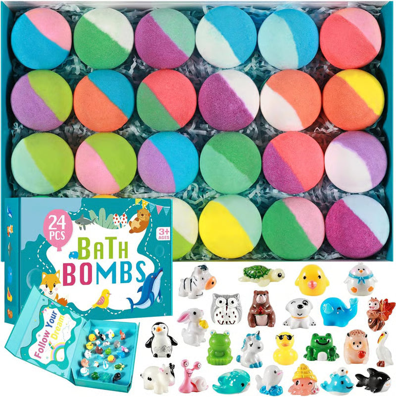 🔥LAST DAY 49% OFF - Natural Bath Bombs for Kids with Mega Bubbles & Surprise Inside