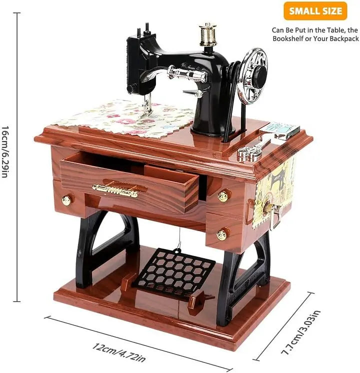 💖Mother's Day Sale💖🔥Hot Sale🔥🎉- Wood Mini Sewing Machine Music Box